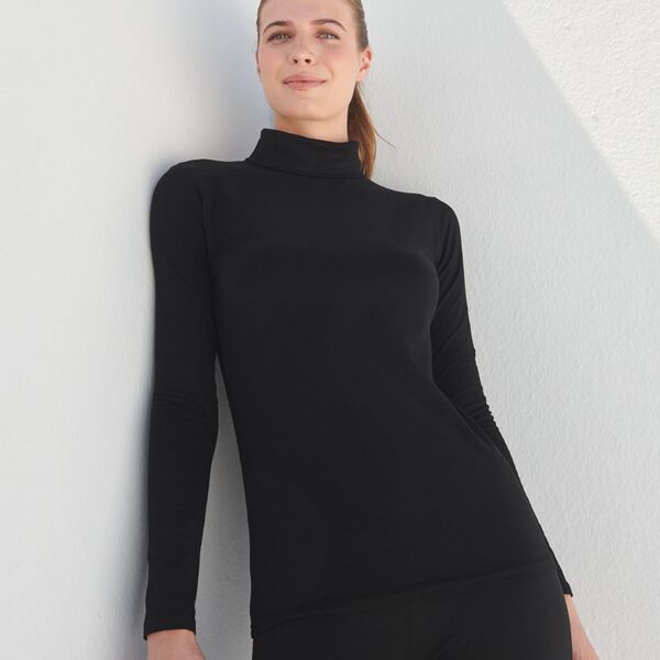 SF Clothing Ladies Feel Good Stretch Roll Neck T-Shirt Thumbnail